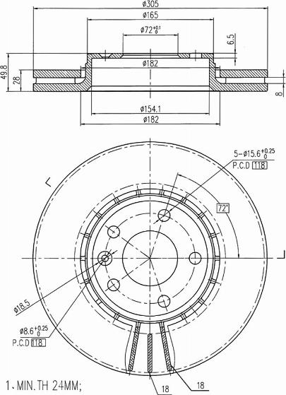 A.Z. Meisterteile AZMT-44-024-1117 - Disque de frein cwaw.fr