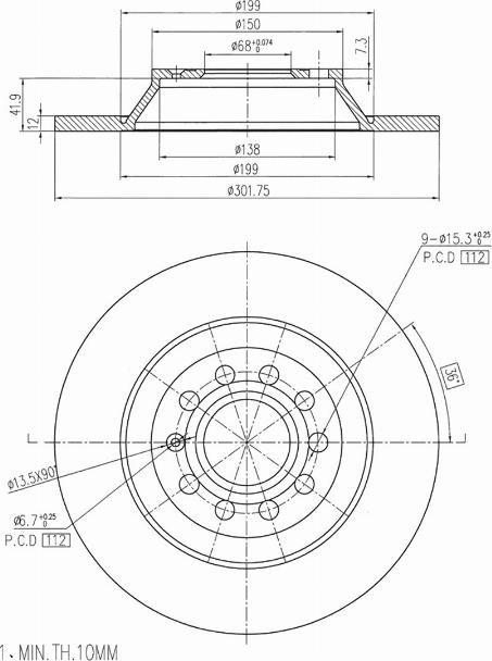 A.Z. Meisterteile AZMT-44-024-1189 - Disque de frein cwaw.fr