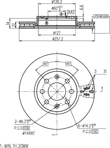 A.Z. Meisterteile AZMT-44-024-1186 - Disque de frein cwaw.fr