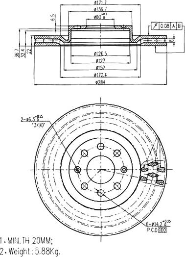 A.Z. Meisterteile AZMT-44-024-1182 - Disque de frein cwaw.fr