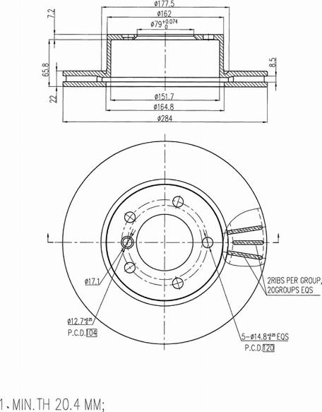 A.Z. Meisterteile AZMT-44-024-1136 - Disque de frein cwaw.fr