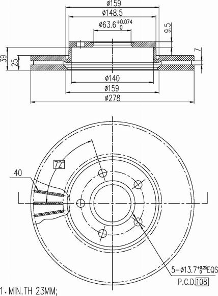 A.Z. Meisterteile AZMT-44-024-1130 - Disque de frein cwaw.fr