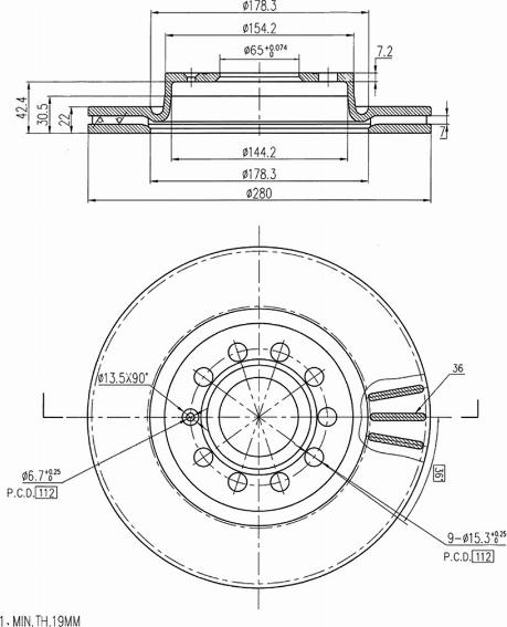 A.Z. Meisterteile AZMT-44-024-1131 - Disque de frein cwaw.fr