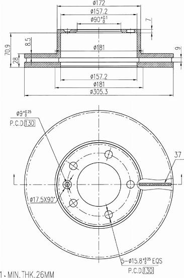 A.Z. Meisterteile AZMT-44-024-1124 - Disque de frein cwaw.fr