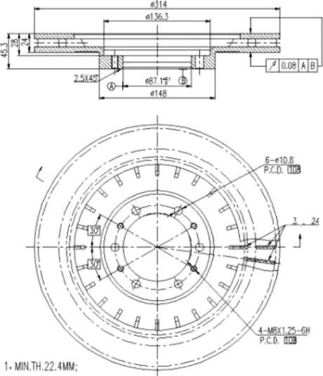 A.Z. Meisterteile AZMT-44-024-1120 - Disque de frein cwaw.fr