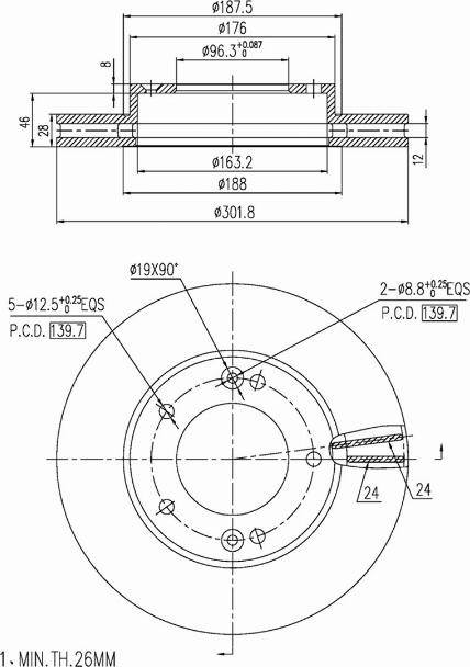 A.Z. Meisterteile AZMT-44-024-1178 - Disque de frein cwaw.fr