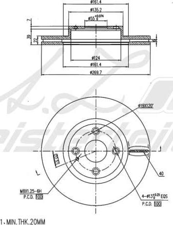 A.Z. Meisterteile AZMT-44-024-1845 - Disque de frein cwaw.fr