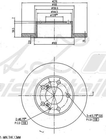 A.Z. Meisterteile AZMT-44-024-1846 - Disque de frein cwaw.fr