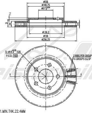 A.Z. Meisterteile AZMT-44-024-1857 - Disque de frein cwaw.fr