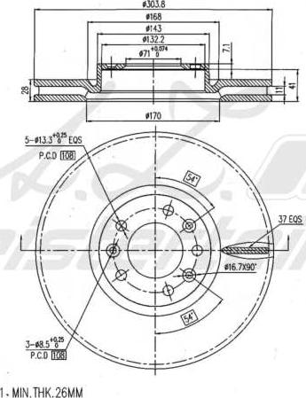 A.Z. Meisterteile AZMT-44-024-1861 - Disque de frein cwaw.fr