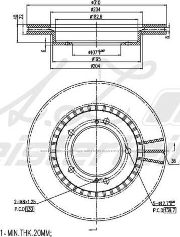 A.Z. Meisterteile AZMT-44-024-1805 - Disque de frein cwaw.fr