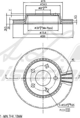 A.Z. Meisterteile AZMT-44-024-1815 - Disque de frein cwaw.fr