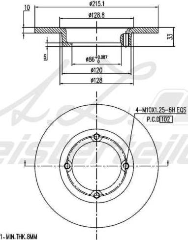 A.Z. Meisterteile AZMT-44-024-1811 - Disque de frein cwaw.fr