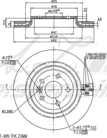 A.Z. Meisterteile AZMT-44-024-1818 - Disque de frein cwaw.fr