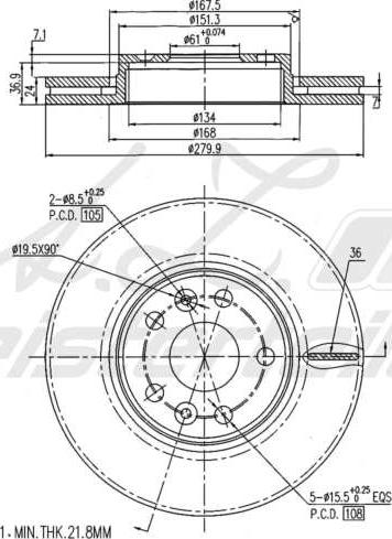 A.Z. Meisterteile AZMT-44-024-1886 - Disque de frein cwaw.fr