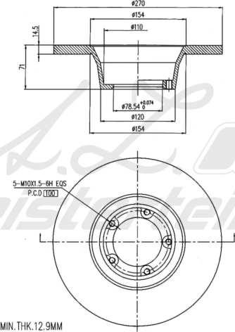 A.Z. Meisterteile AZMT-44-024-1838 - Disque de frein cwaw.fr