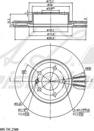 A.Z. Meisterteile AZMT-44-024-1833 - Disque de frein cwaw.fr