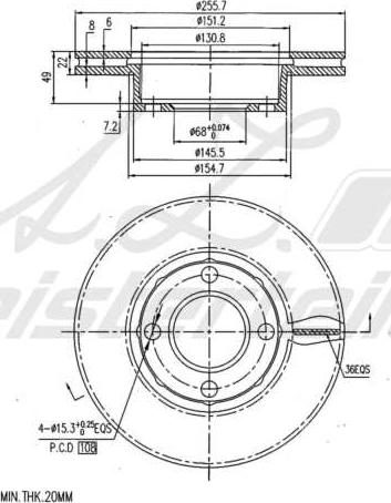 A.Z. Meisterteile AZMT-44-024-1832 - Disque de frein cwaw.fr