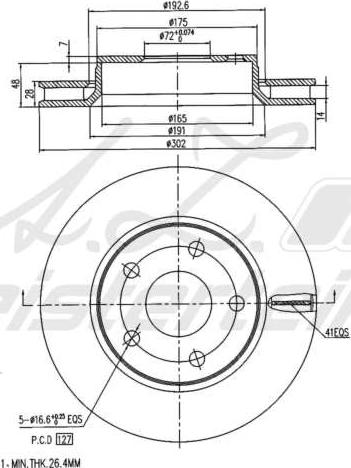 A.Z. Meisterteile AZMT-44-024-1825 - Disque de frein cwaw.fr