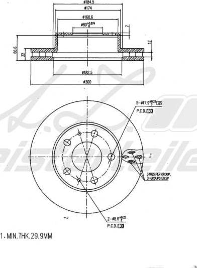 A.Z. Meisterteile AZMT-44-024-1879 - Disque de frein cwaw.fr