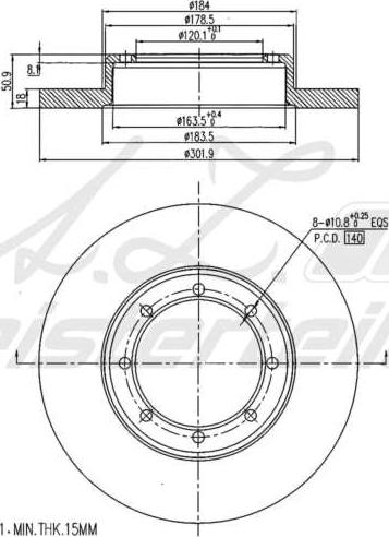 A.Z. Meisterteile AZMT-44-024-1878 - Disque de frein cwaw.fr