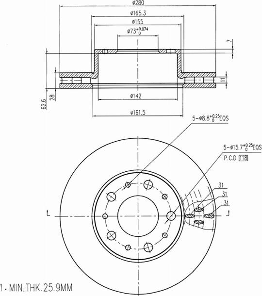 A.Z. Meisterteile AZMT-44-024-1394 - Disque de frein cwaw.fr