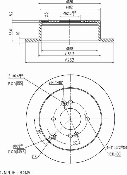 A.Z. Meisterteile AZMT-44-024-1393 - Disque de frein cwaw.fr