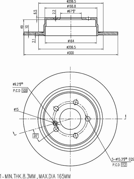 A.Z. Meisterteile AZMT-44-024-1348 - Disque de frein cwaw.fr