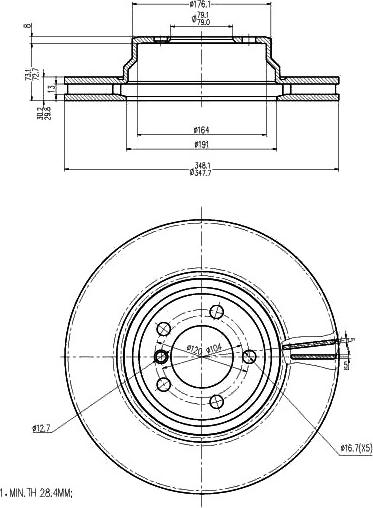 A.Z. Meisterteile AZMT-44-024-1355 - Disque de frein cwaw.fr