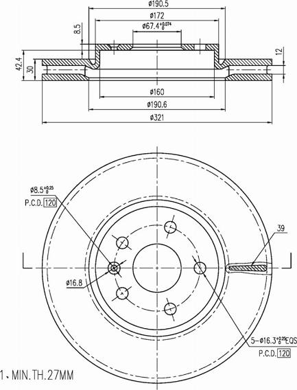 A.Z. Meisterteile AZMT-44-024-1369 - Disque de frein cwaw.fr