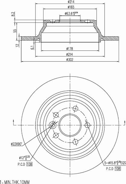 A.Z. Meisterteile AZMT-44-024-1366 - Disque de frein cwaw.fr