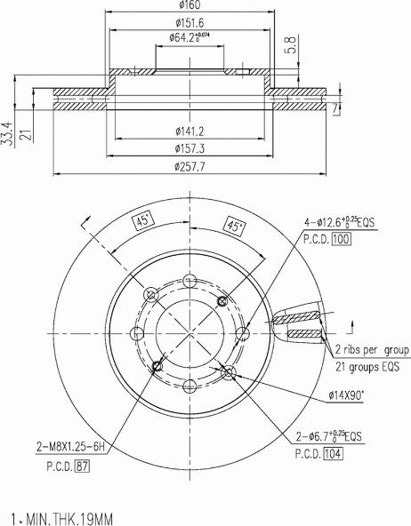 A.Z. Meisterteile AZMT-44-024-1309 - Disque de frein cwaw.fr