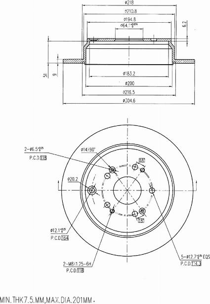 A.Z. Meisterteile AZMT-44-024-1308 - Disque de frein cwaw.fr