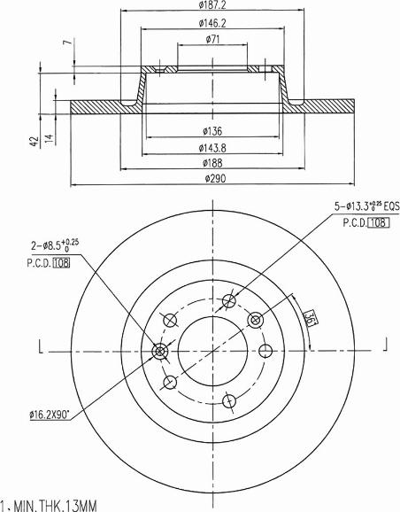 A.Z. Meisterteile AZMT-44-024-1303 - Disque de frein cwaw.fr