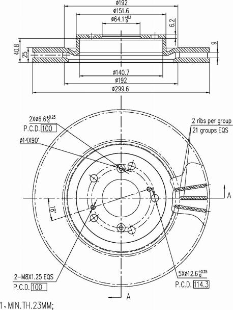 A.Z. Meisterteile AZMT-44-024-1302 - Disque de frein cwaw.fr