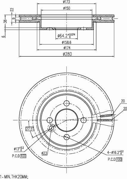 A.Z. Meisterteile AZMT-44-024-1313 - Disque de frein cwaw.fr