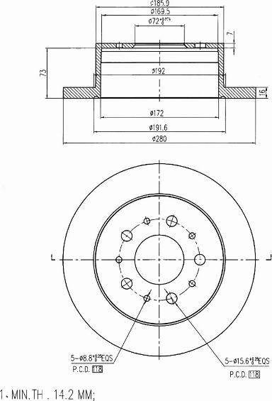 A.Z. Meisterteile AZMT-44-024-1334 - Disque de frein cwaw.fr