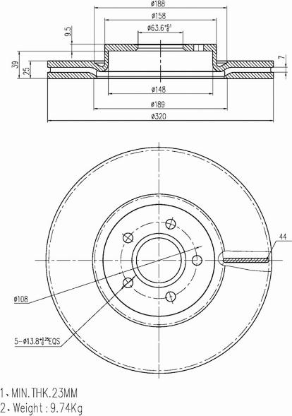 A.Z. Meisterteile AZMT-44-024-1333 - Disque de frein cwaw.fr