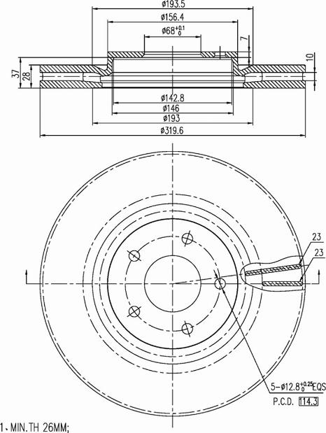 A.Z. Meisterteile AZMT-44-024-1370 - Disque de frein cwaw.fr