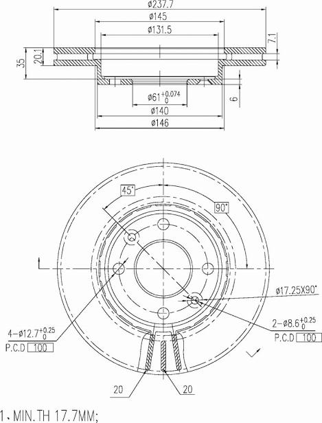 A.Z. Meisterteile AZMT-44-024-1294 - Disque de frein cwaw.fr