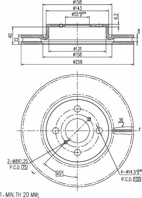 A.Z. Meisterteile AZMT-44-024-1296 - Disque de frein cwaw.fr