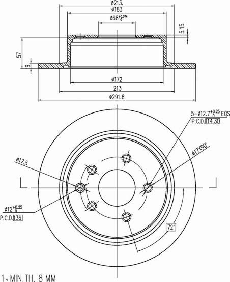 A.Z. Meisterteile AZMT-44-024-1298 - Disque de frein cwaw.fr