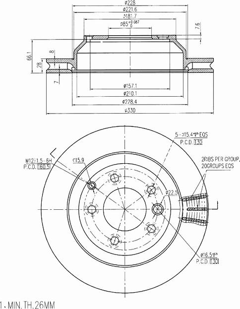 A.Z. Meisterteile AZMT-44-024-1293 - Disque de frein cwaw.fr