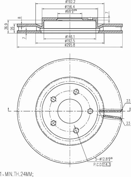 A.Z. Meisterteile AZMT-44-024-1297 - Disque de frein cwaw.fr