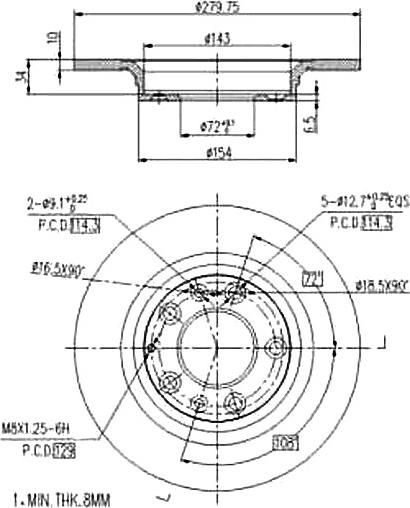 A.Z. Meisterteile AZMT-44-024-1249 - Disque de frein cwaw.fr