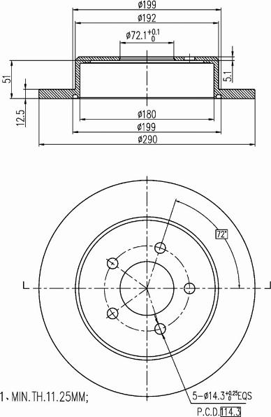 A.Z. Meisterteile AZMT-44-024-1244 - Disque de frein cwaw.fr