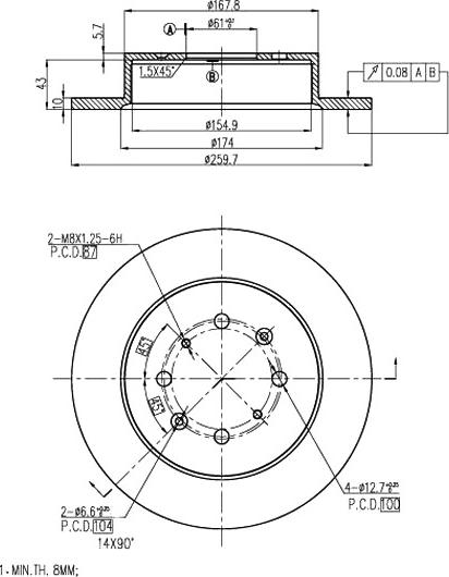 A.Z. Meisterteile AZMT-44-024-1240 - Disque de frein cwaw.fr