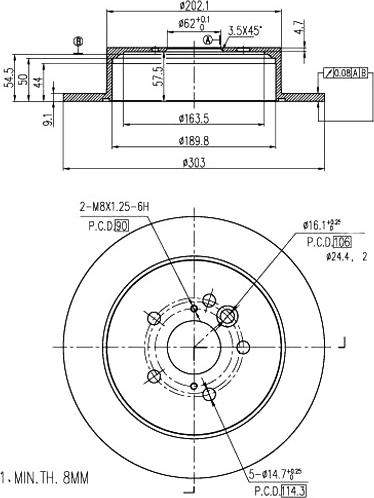 A.Z. Meisterteile AZMT-44-024-1242 - Disque de frein cwaw.fr