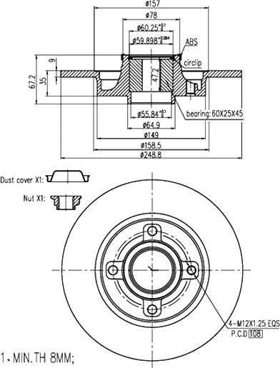 A.Z. Meisterteile AZMT-44-024-1259 - Disque de frein cwaw.fr