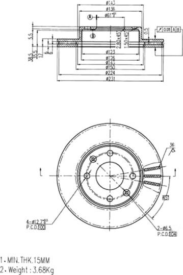 A.Z. Meisterteile AZMT-44-024-1258 - Disque de frein cwaw.fr